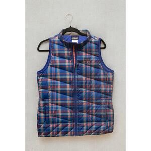 Patagonia girls plaid insulated vest – size XXL (16–18), fits like a women’s XS